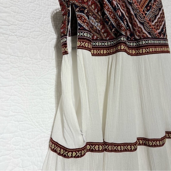 I FLOWING Bohemian Embroidered Peasant Dress, Size Medium - Picture 6 of 16